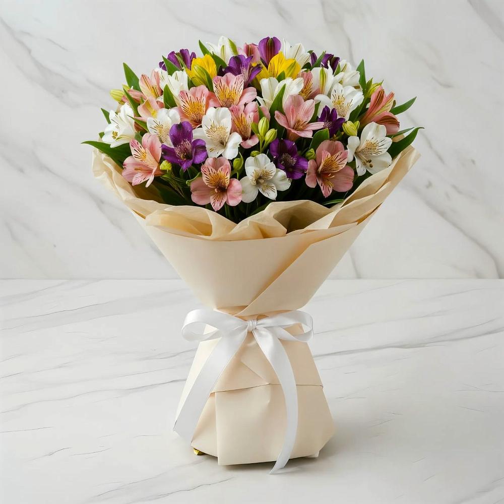 Букет цветов из: Альстромерии в Обозерском