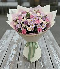 Букет цветов из:  Розы и Хризантемы в Обозерском