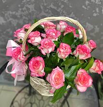 Цветочная композиция из Розы в корзине #REPLACE_PRED# Обозерском