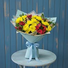 Букет цветов из:  Альстромерии и Хризантемы #REPLACE_PRED# Обозерском