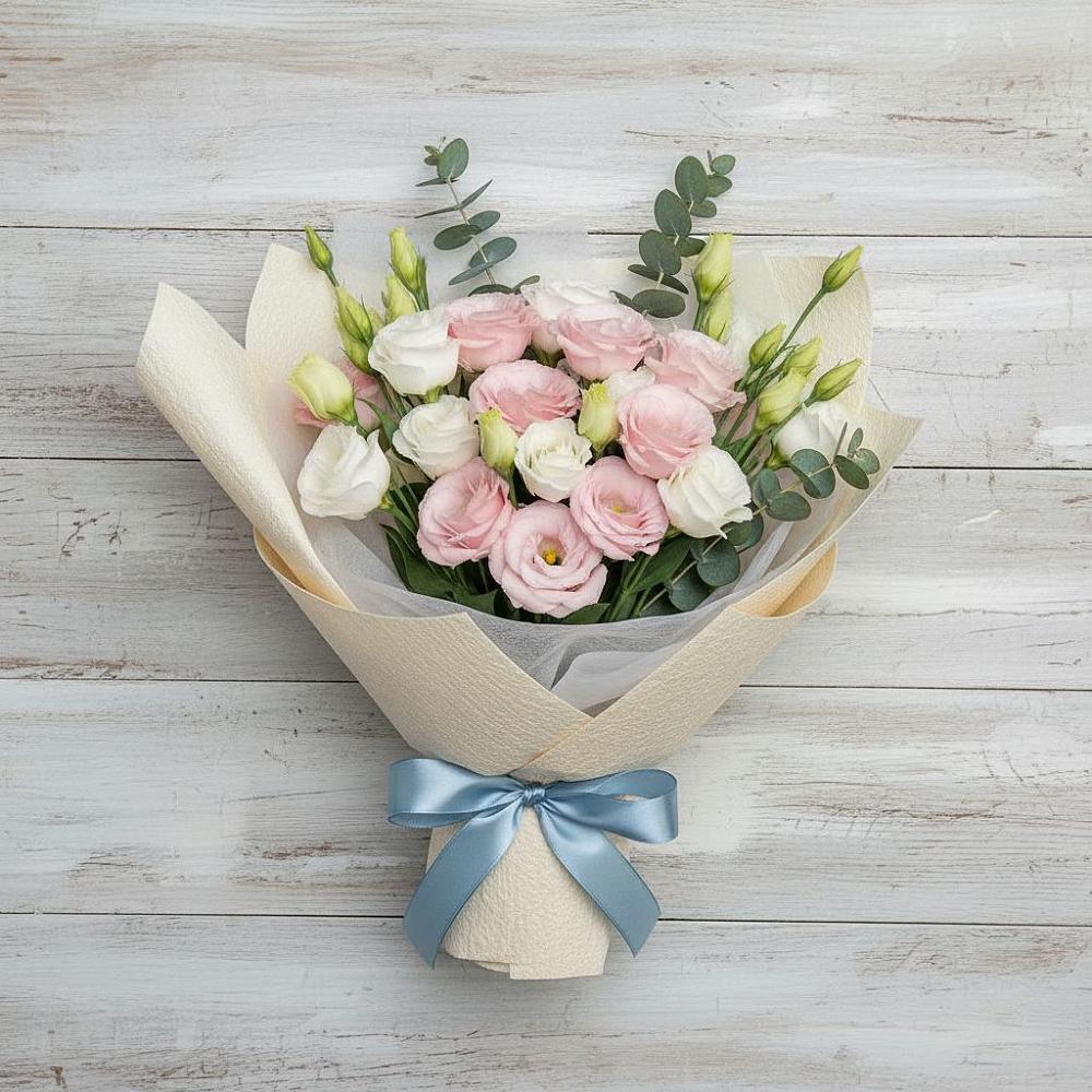 Букет цветов из: Лизиантусы в Обозерском